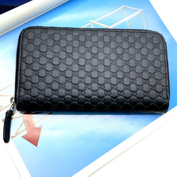Gucci Handbags - Auth Gucci Micro Guccissima Round Zip
544473.2149 Long Wallet